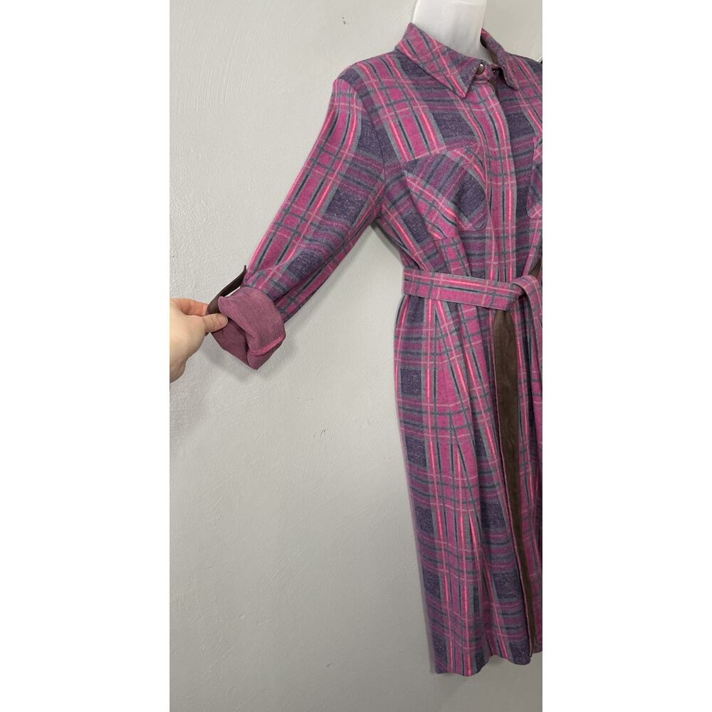 Soft Surroundings Shirt Dress Size Small Button Up Belted Midi Country Chic - Picture 4 of 15